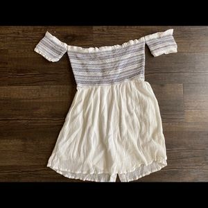 Off the shoulder mini dress